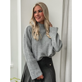 Pull côtelé Orio - Gris