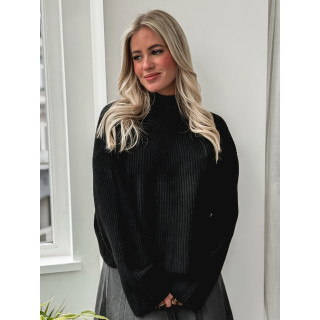 Pull côtelé Orio - Noir