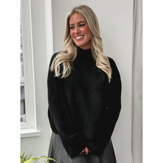 Pull côtelé Orio - Noir