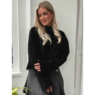 Pull côtelé Orio - Noir