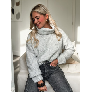 Pull col roulé Naya - Gris