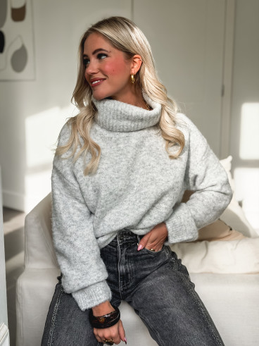 Pull col roulé Naya - Gris Pull col roulé Naya - Gris