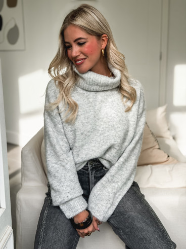 Pull col roulé Naya - Gris Pull col roulé Naya - Gris