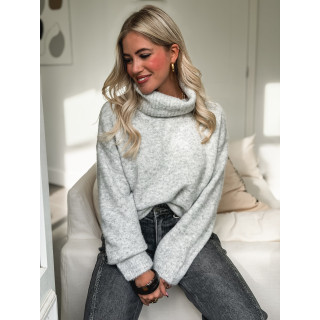 Pull col roulé Naya - Gris