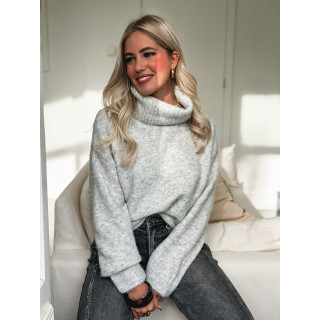 Pull col roulé Naya - Gris