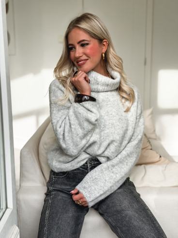 Pull col roulé Naya - Gris Pull col roulé Naya - Gris