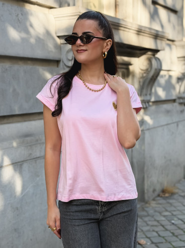 T-shirt Dina - Rose/Doré T-shirt Dina - Rose/Doré