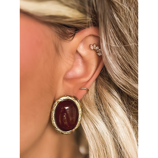 Boucles d'oreilles Séville - Doré/Chocolat