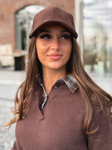 Casquette en suédine - Chocolat