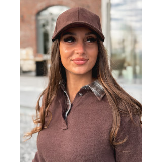 Casquette en suédine - Chocolat