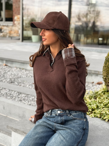 Casquette en suédine - Chocolat Casquette en suédine - Chocolat
