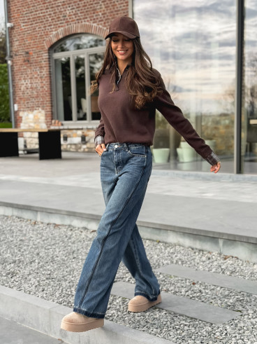 Casquette en suédine - Chocolat Casquette en suédine - Chocolat