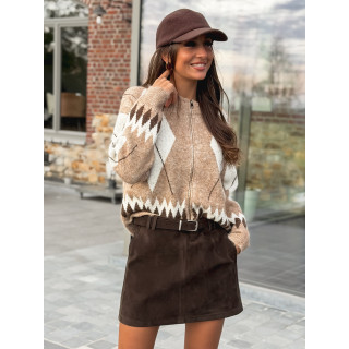 Gilet à motifs Mirelle - Beige