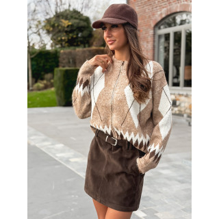 Gilet à motifs Mirelle - Beige
