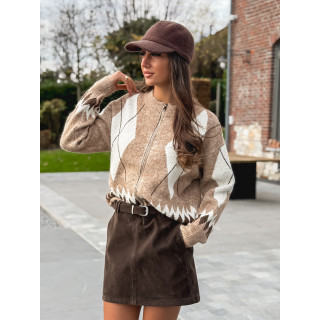 Gilet à motifs Mirelle - Beige