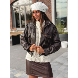 Veste en simili Avia - Chocolat