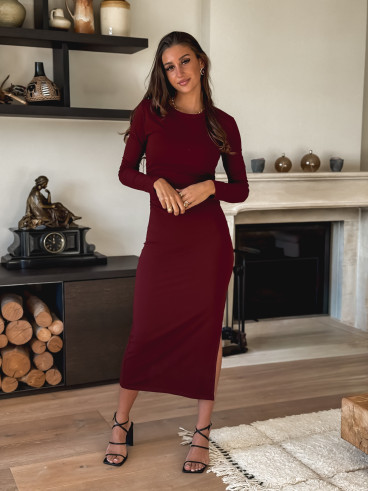 Robe longue Oslo - Bordeaux