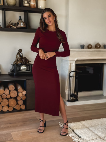 Robe longue Oslo - Bordeaux