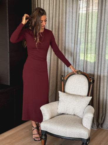 Robe longue Oslo - Bordeaux