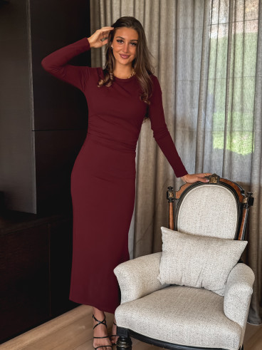 Robe longue Oslo - Bordeaux