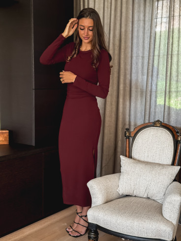 Robe longue Oslo - Bordeaux