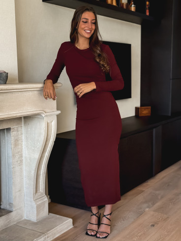 Robe longue Oslo - Bordeaux
