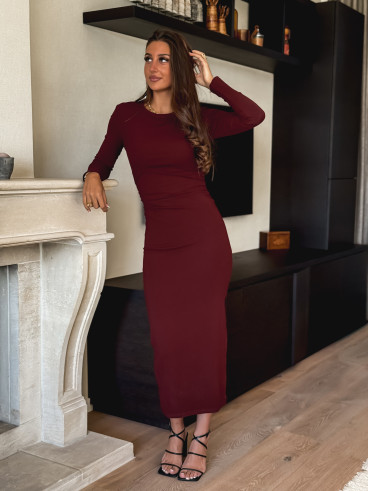 Robe longue Oslo - Bordeaux