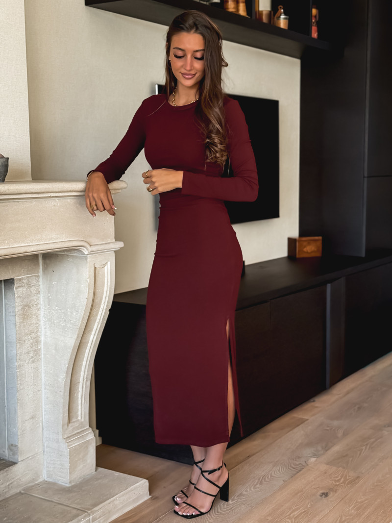 Robe longue Oslo - Bordeaux