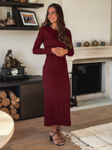 Robe longue Oslo - Bordeaux
