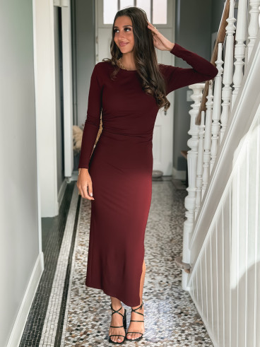 Robe longue Oslo - Bordeaux