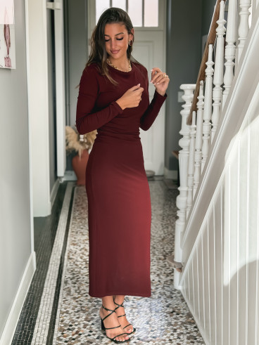 Robe longue Oslo - Bordeaux