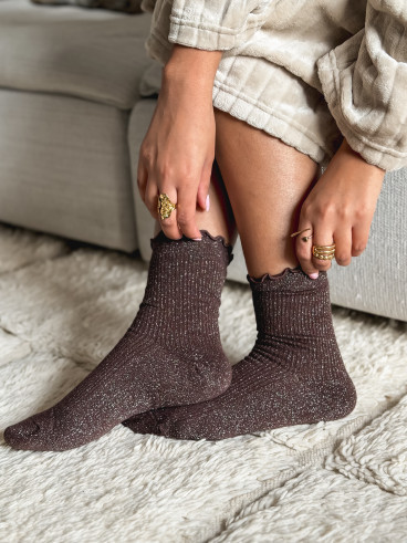 Chaussettes Myla - Chocolat