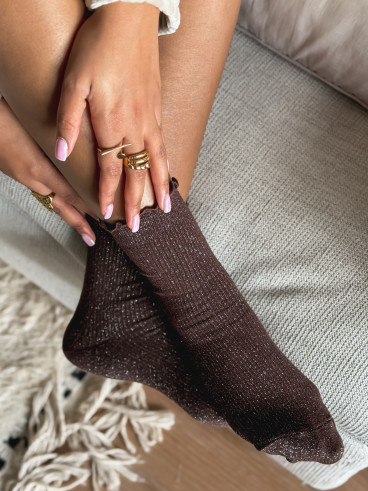 Chaussettes Myla - Chocolat