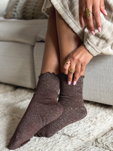 Chaussettes Myla - Chocolat