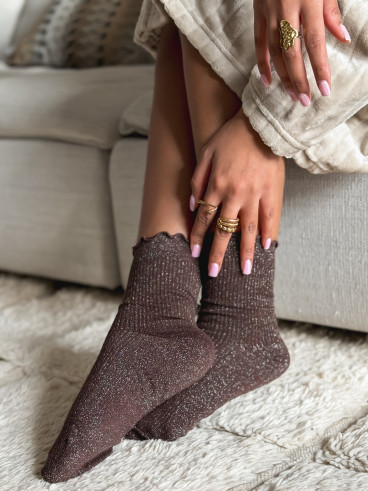 Chaussettes Myla - Chocolat