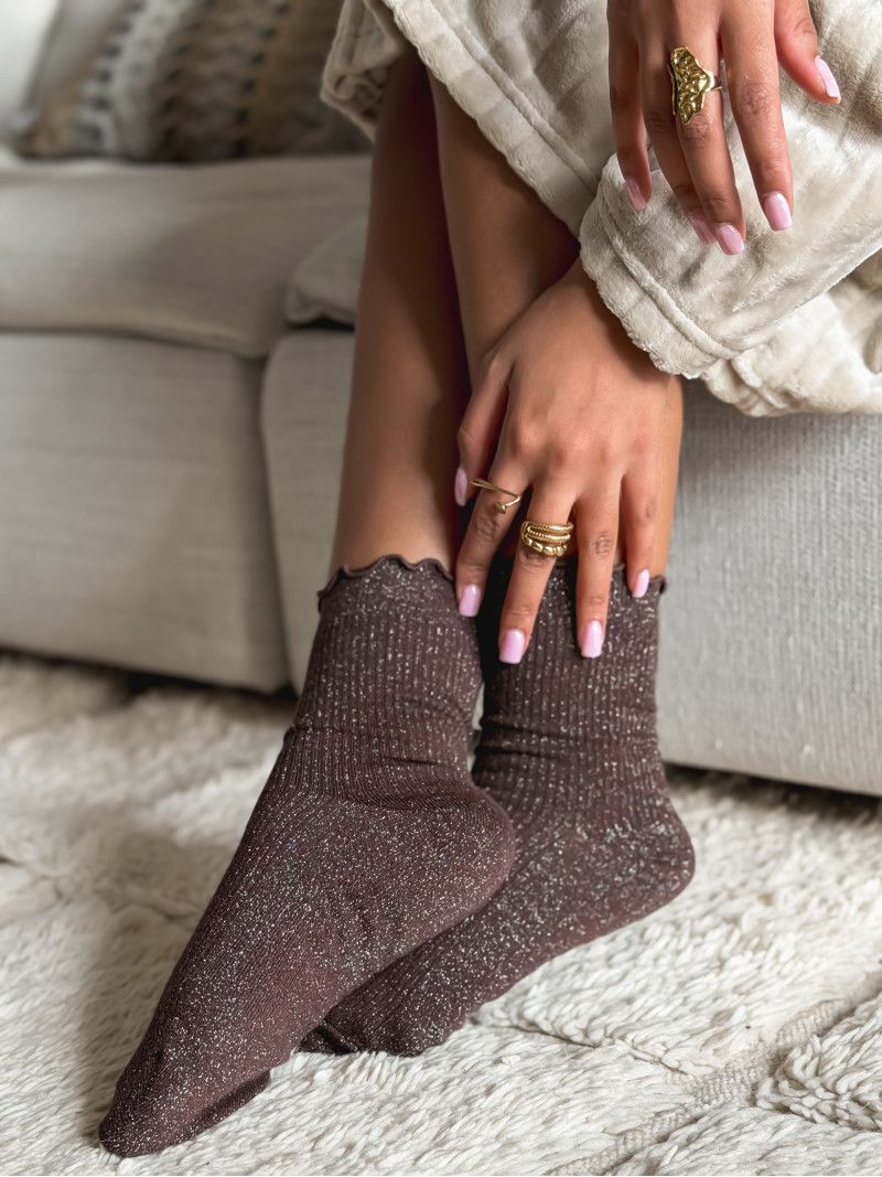Chaussettes Myla - Chocolat