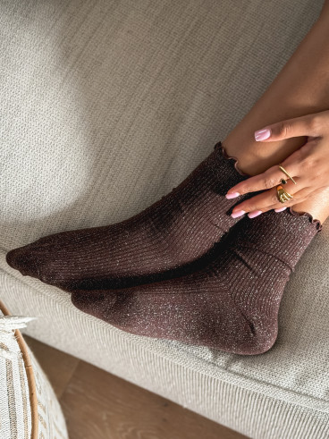 Chaussettes Myla - Chocolat