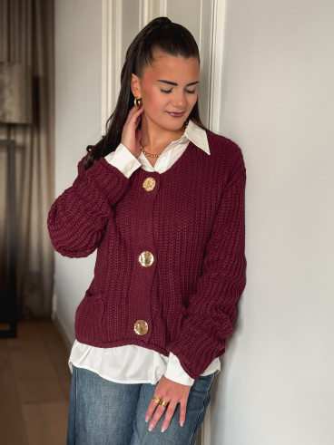 Gilet Alexandra - Bordeaux Gilet Alexandra - Bordeaux