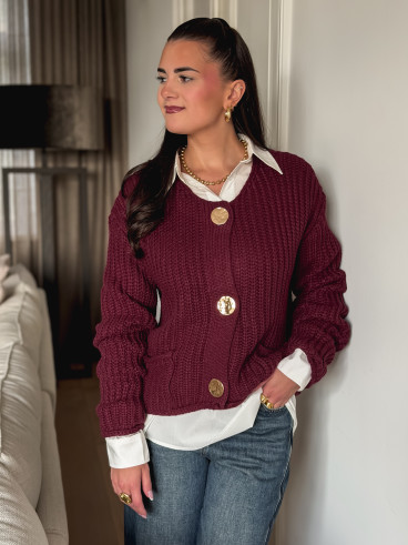 Gilet Alexandra - Bordeaux Gilet Alexandra - Bordeaux