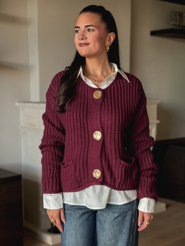 Gilet Alexandra - Bordeaux Gilet Alexandra - Bordeaux