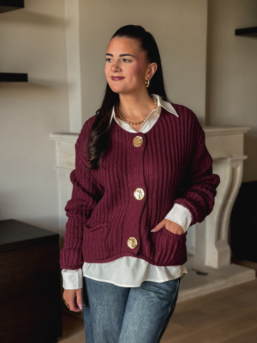 Gilet Alexandra - Bordeaux Gilet Alexandra - Bordeaux