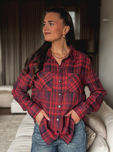 Chemise à carreaux Séoul - Rouge/Bleu