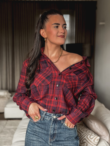 Chemise à carreaux Séoul - Rouge/Bleu