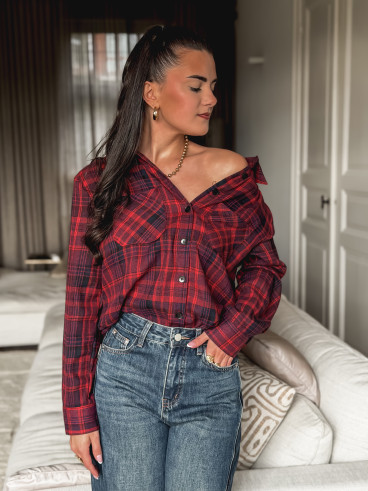 Chemise à carreaux Séoul - Rouge/Bleu