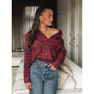 Chemise à carreaux Séoul - Rouge/Bleu