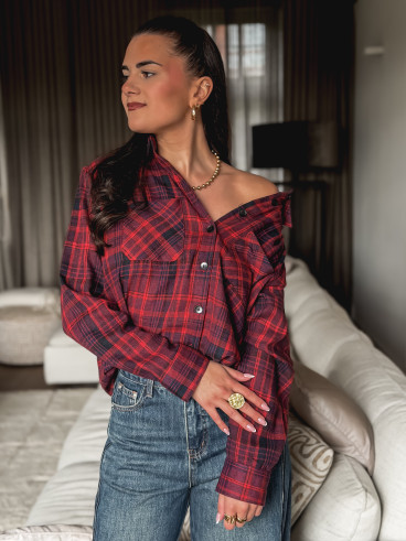 Chemise à carreaux Séoul - Rouge/Bleu