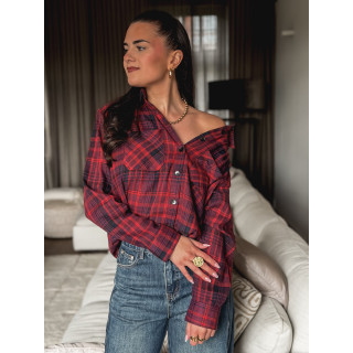 Chemise à carreaux Séoul - Rouge/Bleu