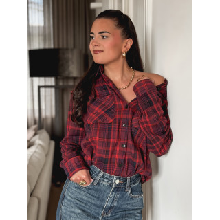 Chemise à carreaux Séoul - Rouge/Bleu