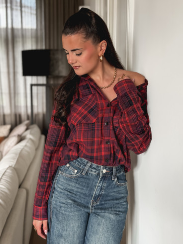 Chemise à carreaux Séoul - Rouge/Bleu