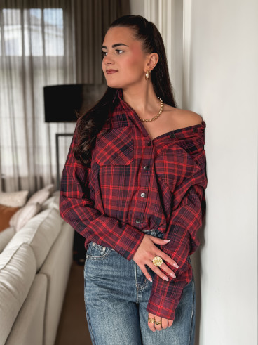 Chemise à carreaux Séoul - Rouge/Bleu